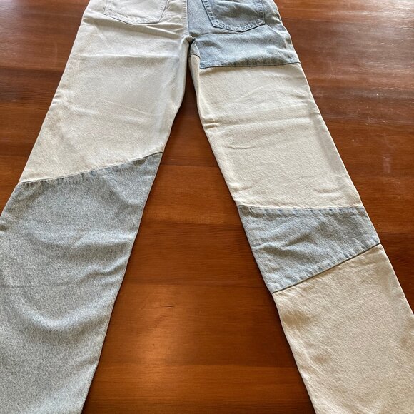 PACSUN Patchwork Jeans, Size 26, Light & Dark Blue - Picture 3 of 11